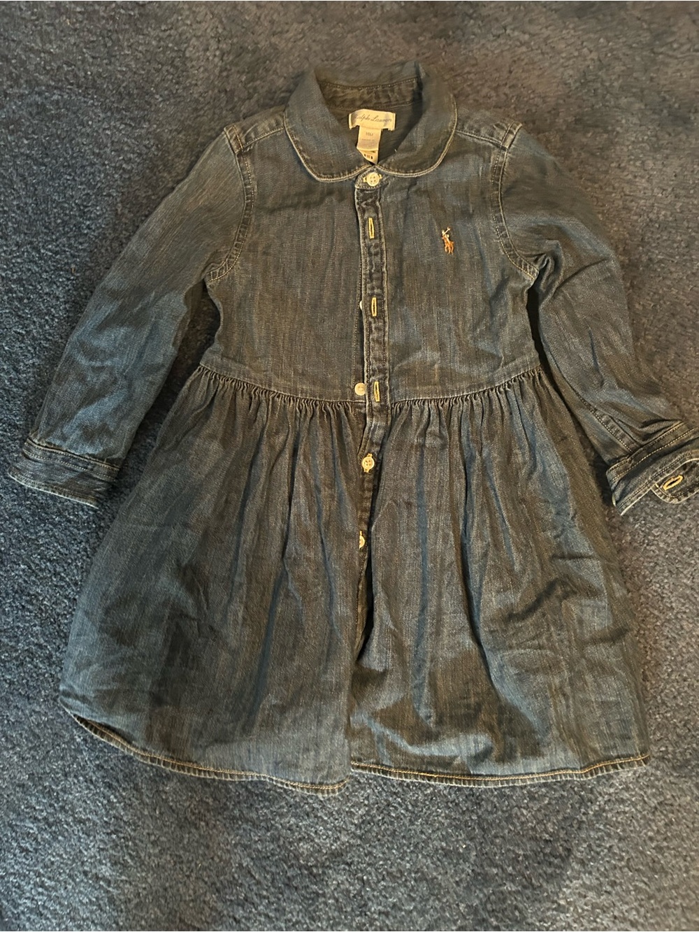 Ralph Lauren Blue Denim Button-Front Dress